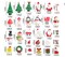 38 PCS Fairy Garden Christmas Accessories, Christmas Miniature Ornaments, DIY Snow Globe Figurines, Christmas Party Decorations
